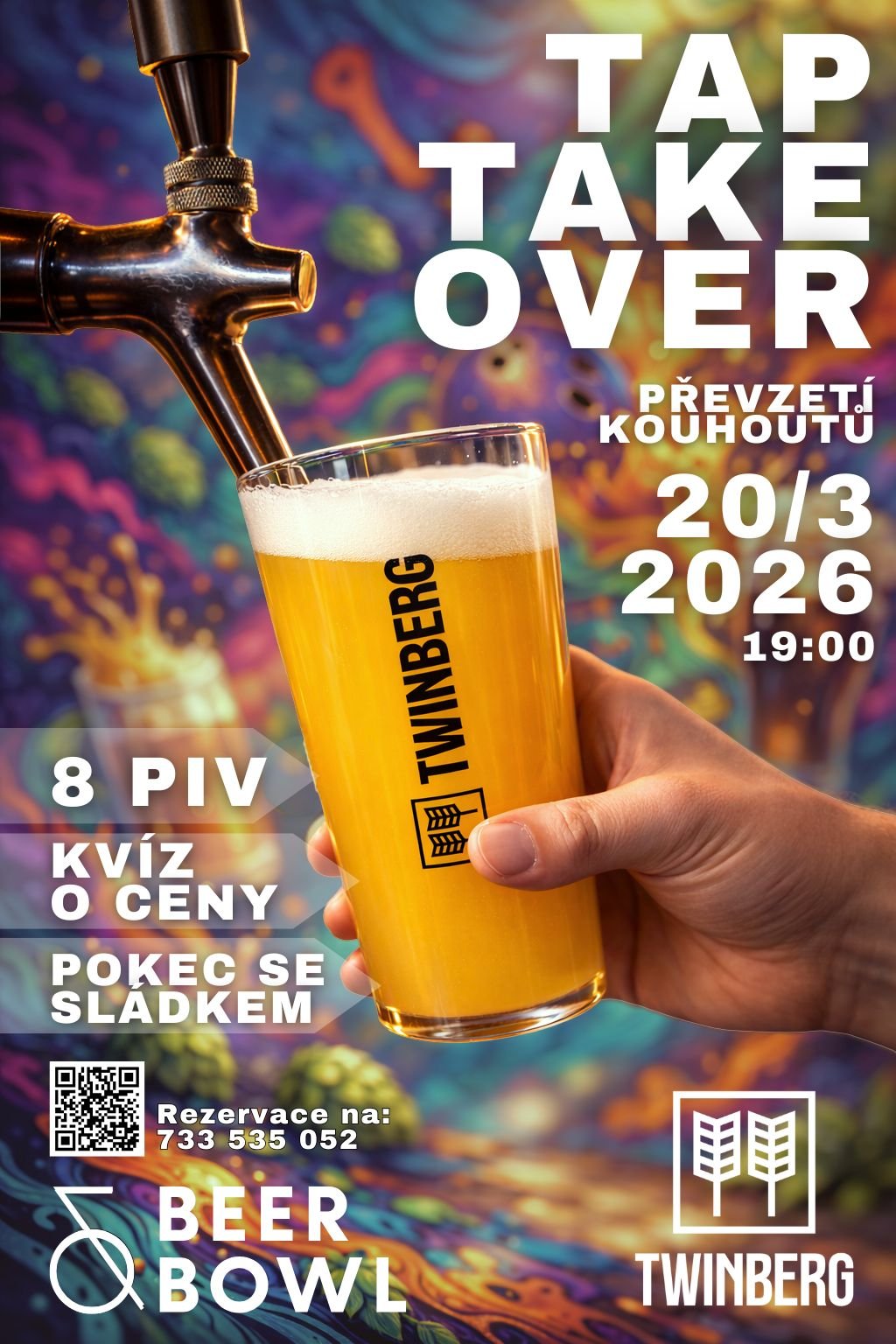 Převzetí kohoutů - pivovar Twinberg Olomouc